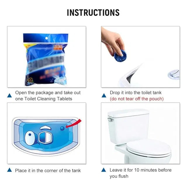 ✨🚽 10PCS Toilet Cleaning & Deodorizing Tablets – Fresh & Sparkling Bathroom Cleaners! 🧼🌸