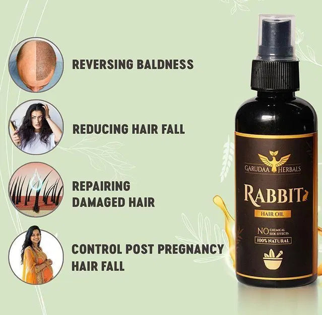 🌿Rabbit Herbal Hair Oil 😍Buy 1 Get 1 Free Today!😍