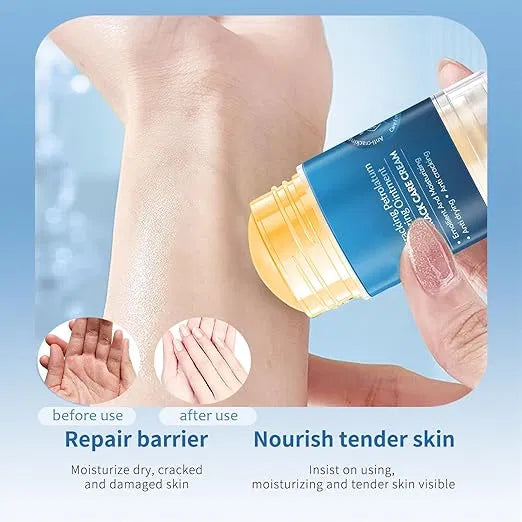 Cracked Skin Repair Cream, Winter Anti-Cracking Frost, Vegan Foot Cream for Dry, Rough and Cracked Feet, Protects and Binds Moisture, Foot Care Cream (Pack of 2)